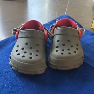 CROCS Green and Red Sandals with Classic Ventilation
